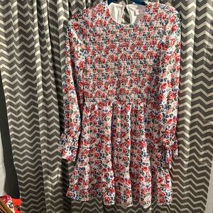 Floral bell sleeve dress